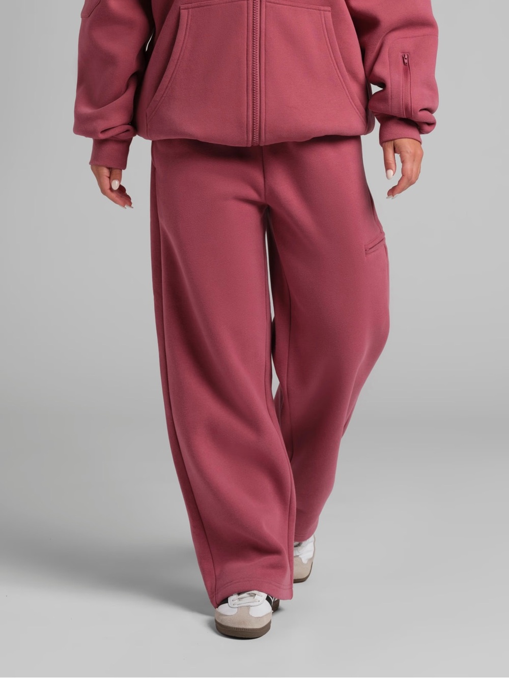 Airplane Mode Straight Leg Sweatpants Berry